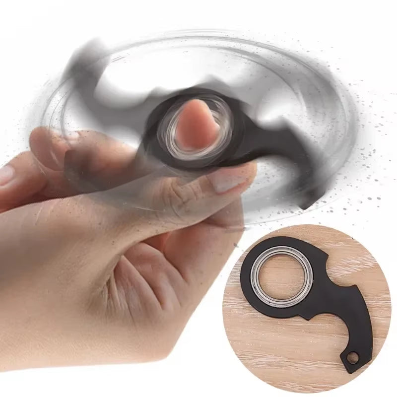 Creative Luminous Keychain Spinner Stress Toy Keychain Metal Toy Kid Fingertip Spinning Keyring Relieve Anxiety Party Gift