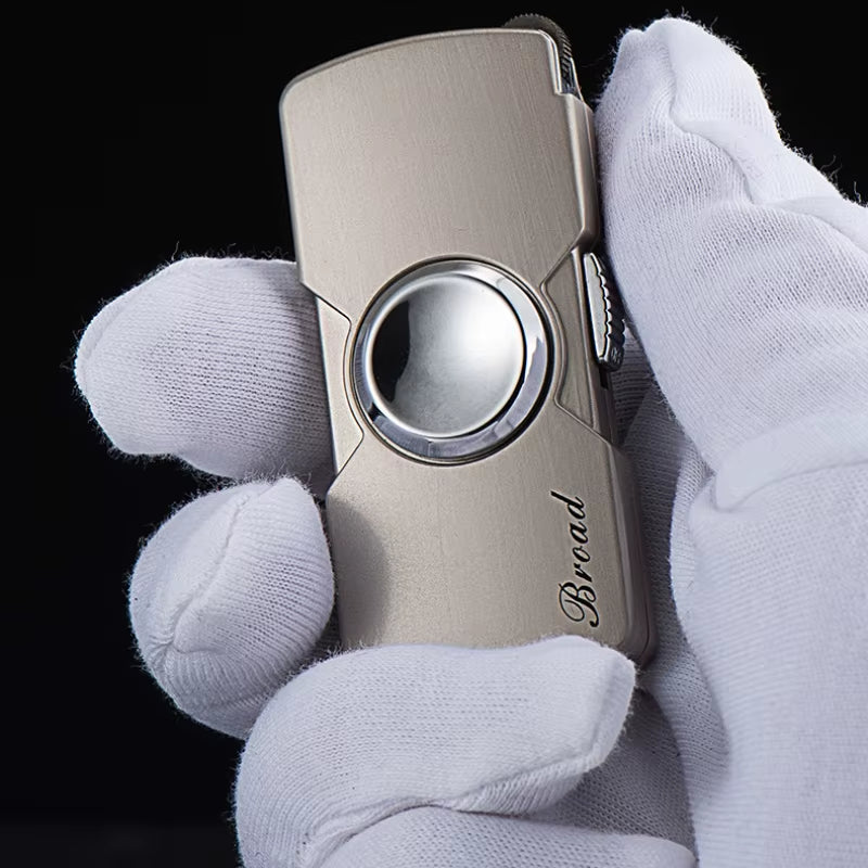 New Creative Mini Fidget Spinner Metal Lighter Grinding Wheel Windproof Finger Toy Gift Metal Gas Lighter Men'S Gadgets