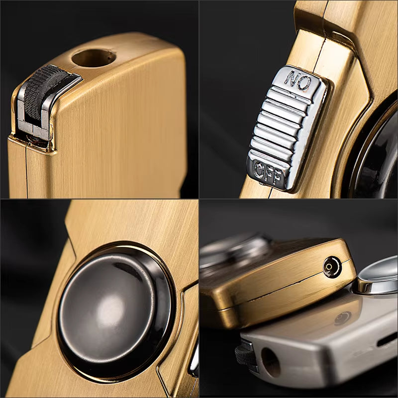 New Creative Mini Fidget Spinner Metal Lighter Grinding Wheel Windproof Finger Toy Gift Metal Gas Lighter Men'S Gadgets