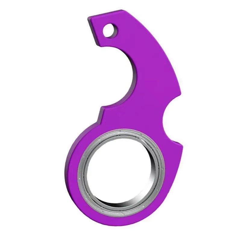 Creative Luminous Keychain Spinner Stress Toy Keychain Metal Toy Kid Fingertip Spinning Keyring Relieve Anxiety Party Gift