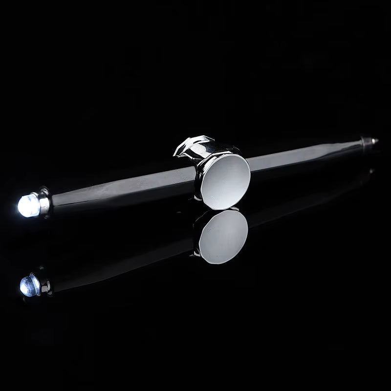2024 LED Light Weighted Fidget Spinners Pen Metal Spinning Pen Decompression Ballpoint Pen for Kids Teens Student Stress Relief