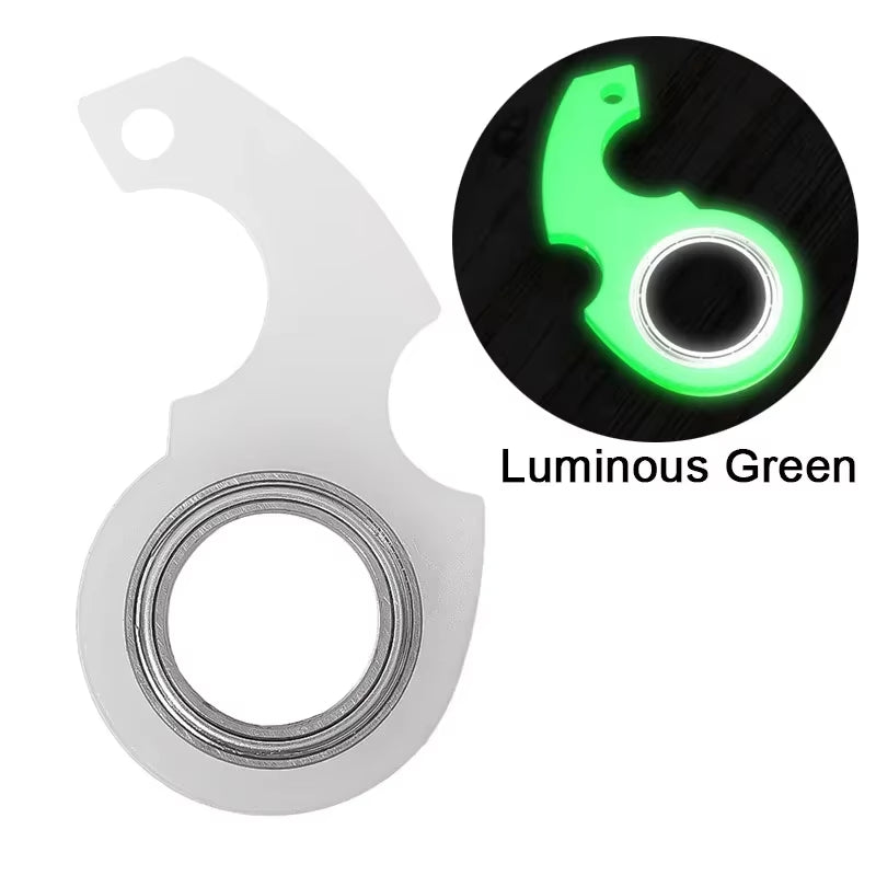 Creative Luminous Keychain Spinner Stress Toy Keychain Metal Toy Kid Fingertip Spinning Keyring Relieve Anxiety Party Gift