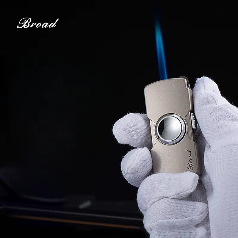 New Creative Mini Fidget Spinner Metal Lighter Grinding Wheel Windproof Finger Toy Gift Metal Gas Lighter Men'S Gadgets