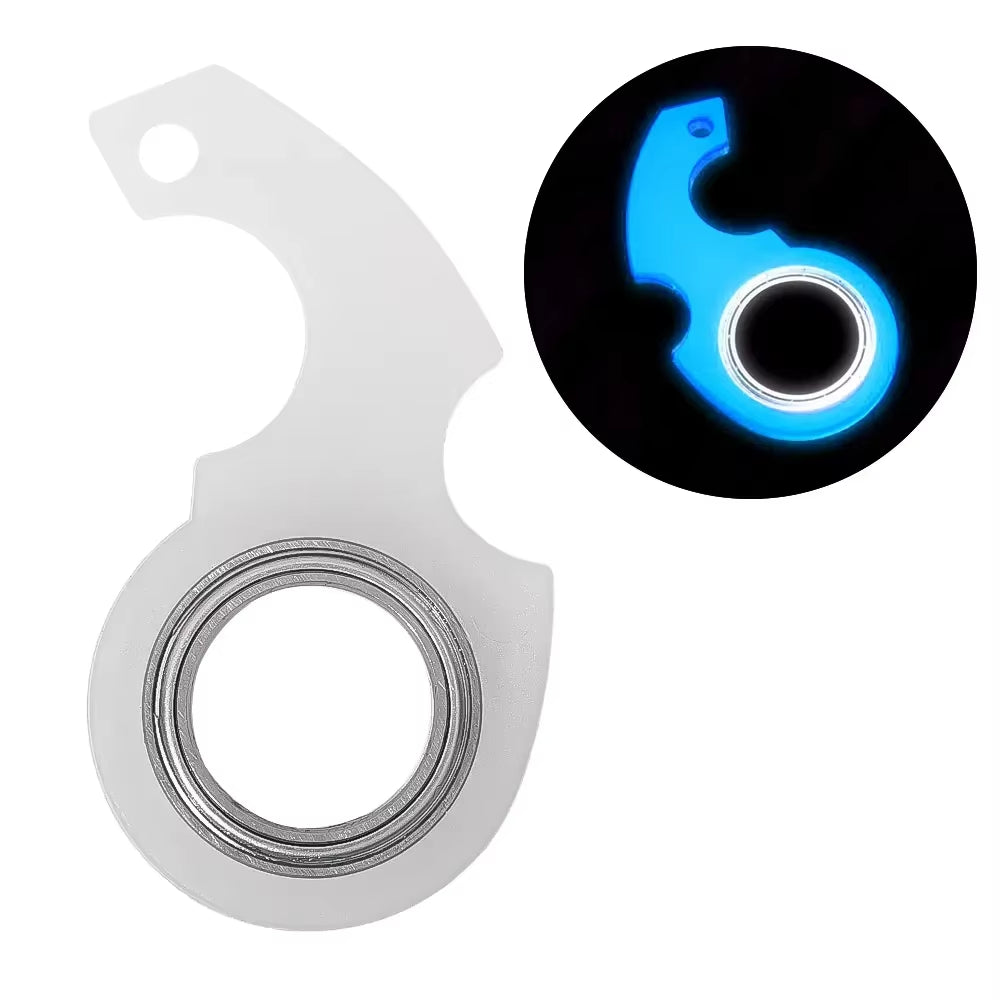 Creative Luminous Keychain Spinner Stress Toy Keychain Metal Toy Kid Fingertip Spinning Keyring Relieve Anxiety Party Gift