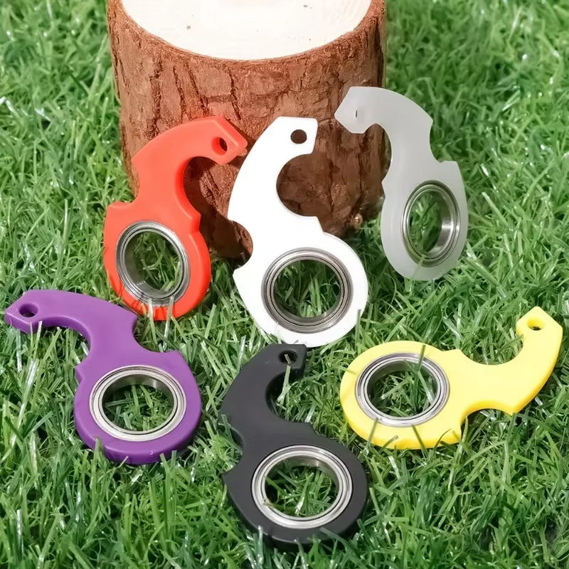 Creative Luminous Keychain Spinner Stress Toy Keychain Metal Toy Kid Fingertip Spinning Keyring Relieve Anxiety Party Gift